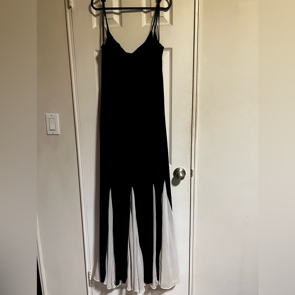 Black Large Velvet Evening Gown